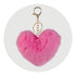 Pom Pom Heart Key Chain - Rose Red - DIY Craft Warehouse