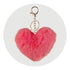 Pom Pom Heart Key Chain - Watermelon Red - DIY Craft Warehouse