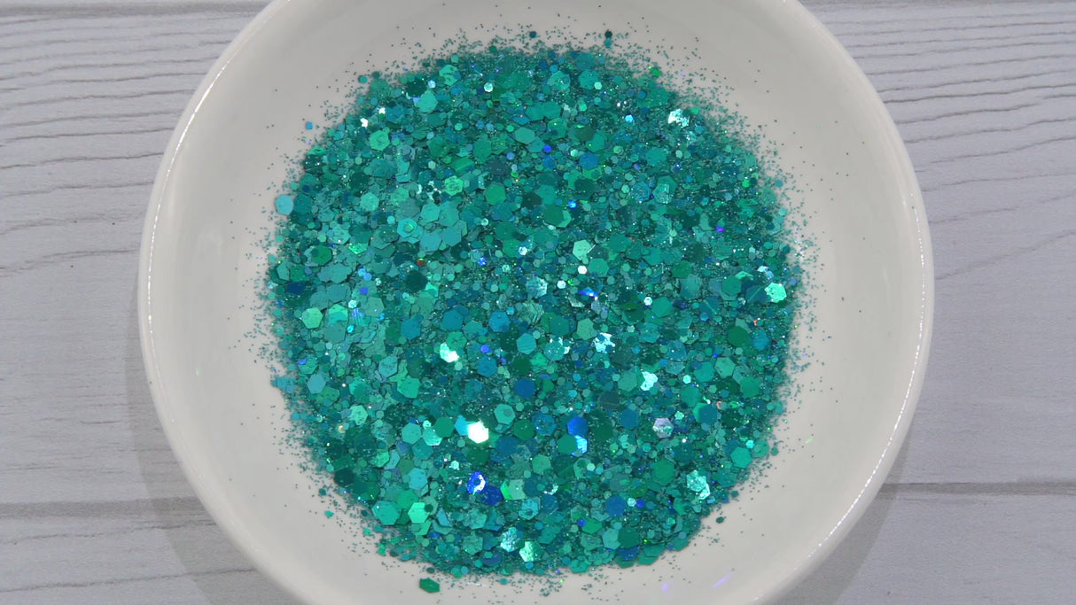 Chunky Glitter Holographic - Tropical Teal