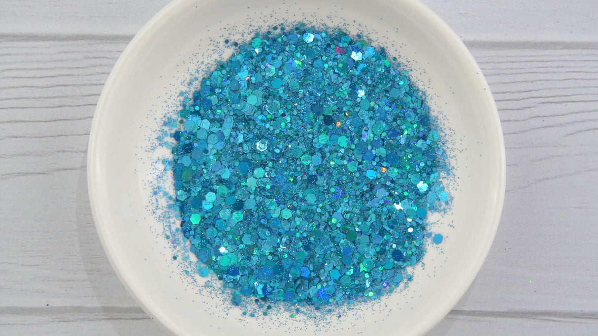 Chunky Glitter Holographic - Iced Azure