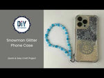 Phone Charm Stars and Beads - Blue