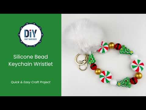 Silicone Focal Bead Christmas Tree - Green