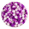 bumpy beads purple white 2 tone