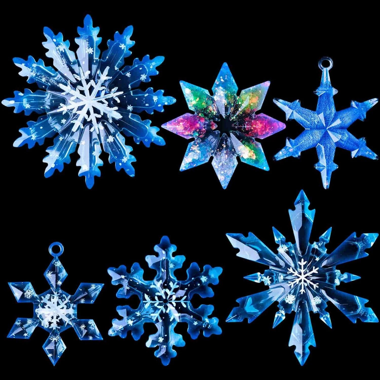 Resin Silicone Mold - Christmas Snowflakes XL - Bulk Craft Supplies - Wholesale Prices