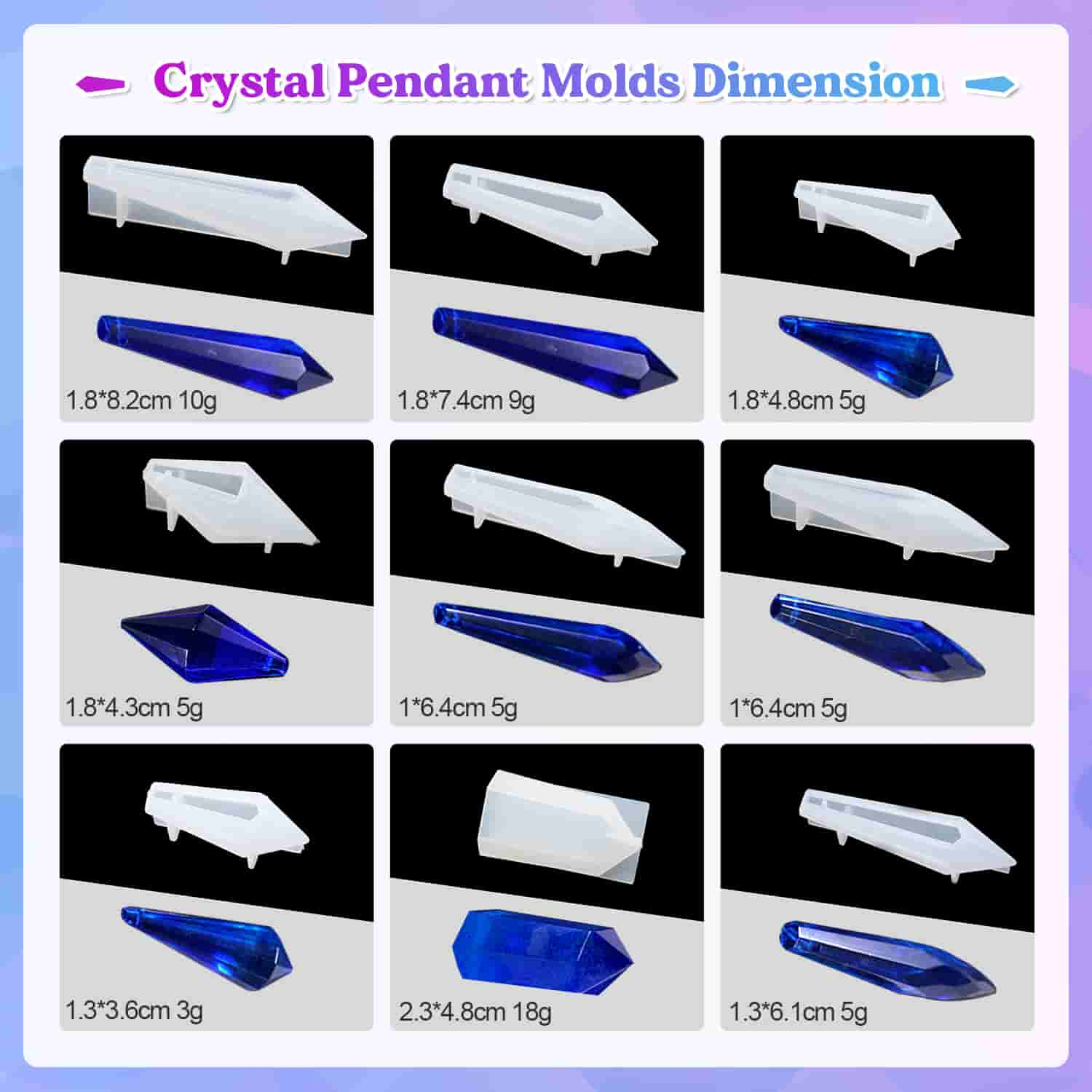 Resin Silicone Mold - Pendulum Crystal - DIY Craft Warehouse