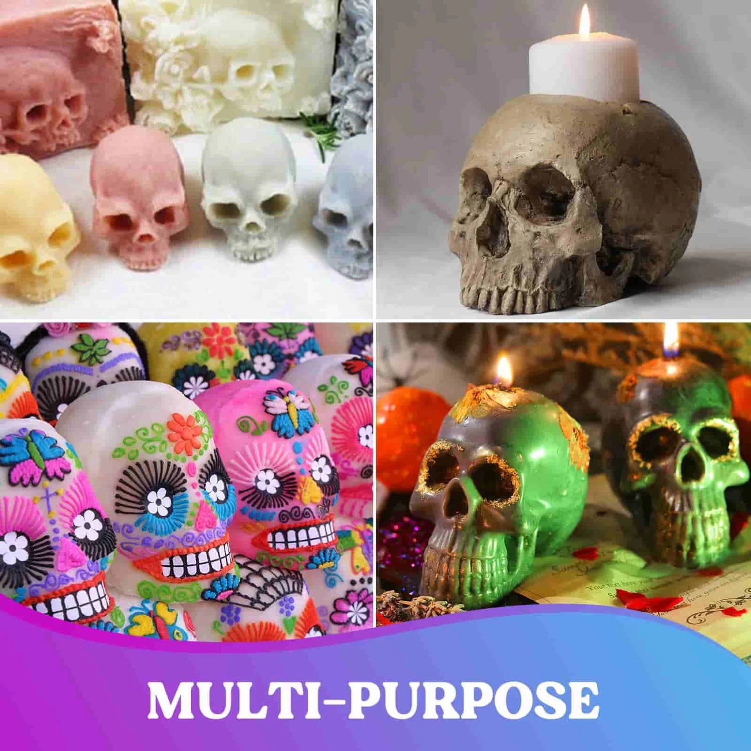 Resin Silicone Mold - Skull Large & Little - DIY Craft Warehouse