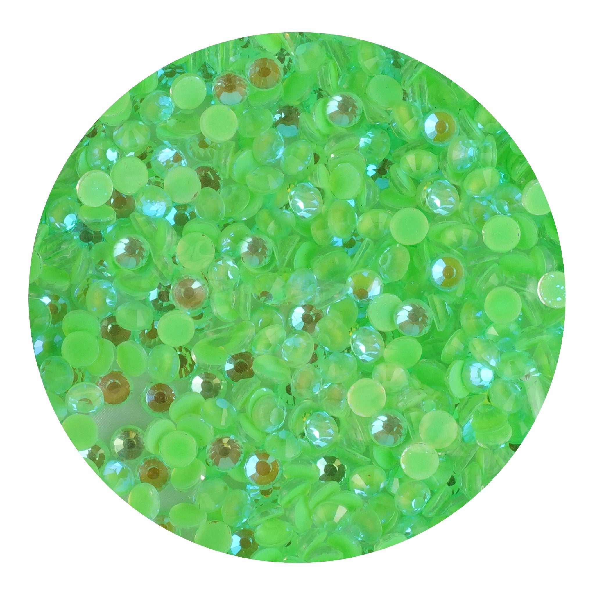 Rhinestone Luminescent Non Hotfix - Green Apple - DIY Craft Warehouse