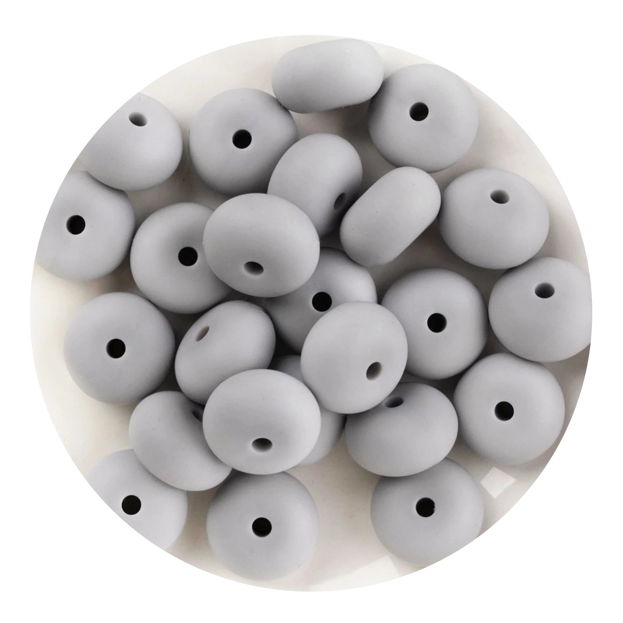 Silicone Bead Abacus Disc - Gray - DIY Craft Warehouse