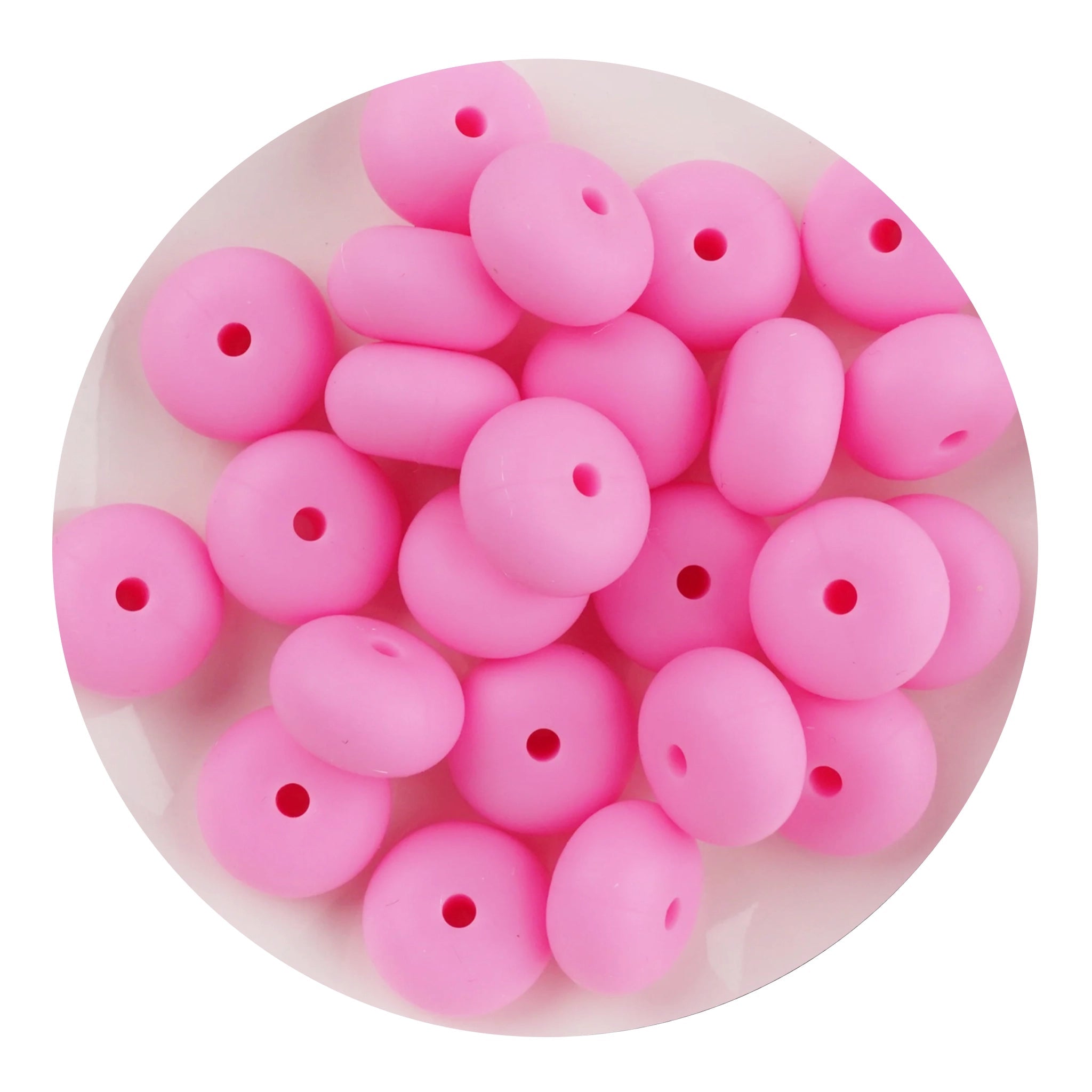 Silicone Bead Abacus Disc - Pink - DIY Craft Warehouse