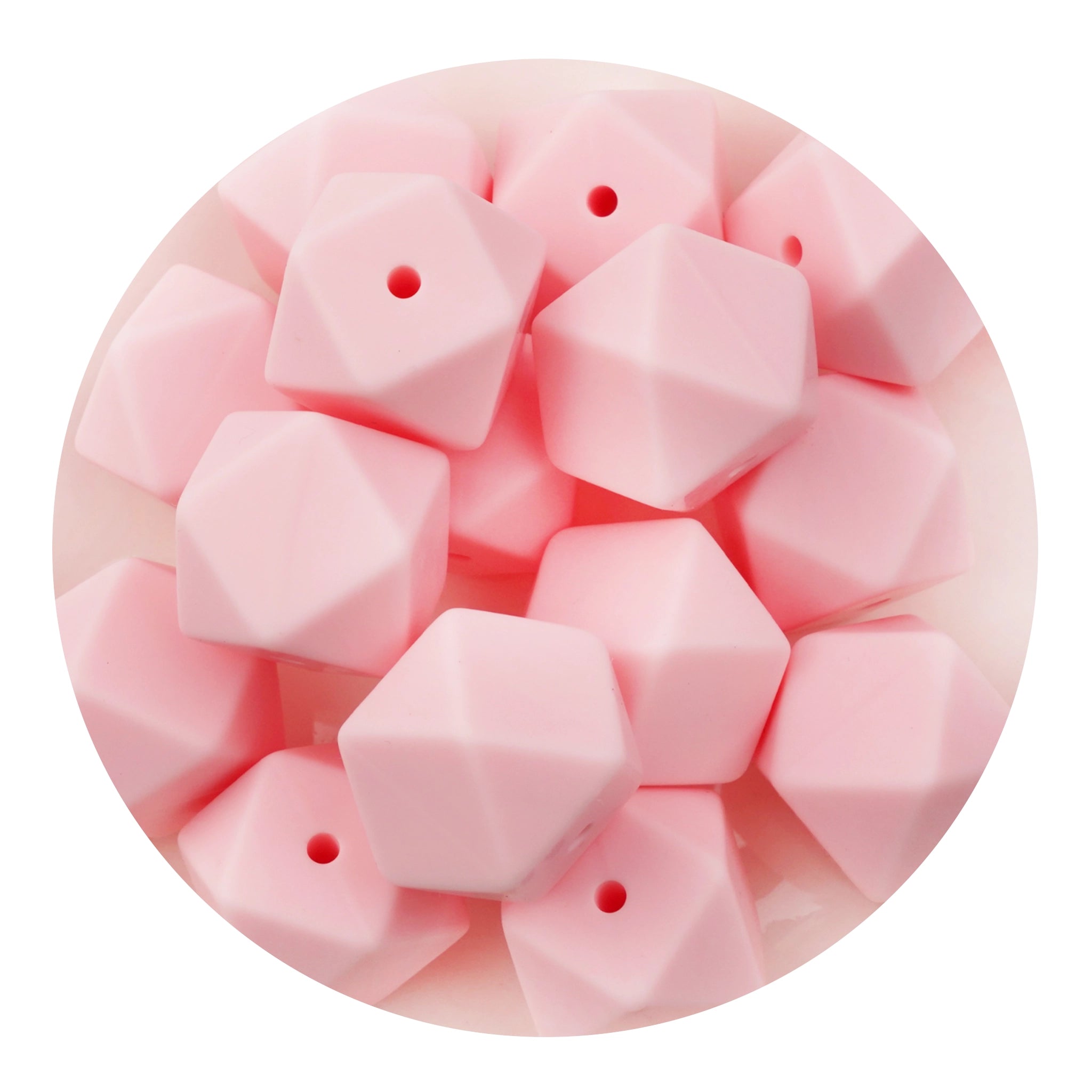 Silicone Bead Hexagon - Candy Pink - DIY Craft Warehouse