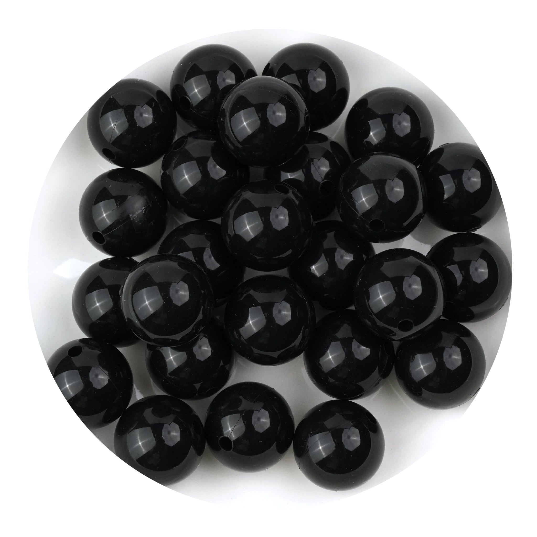 Silicone Bead Round - Liquid Smokey Black - DIY Craft Warehouse