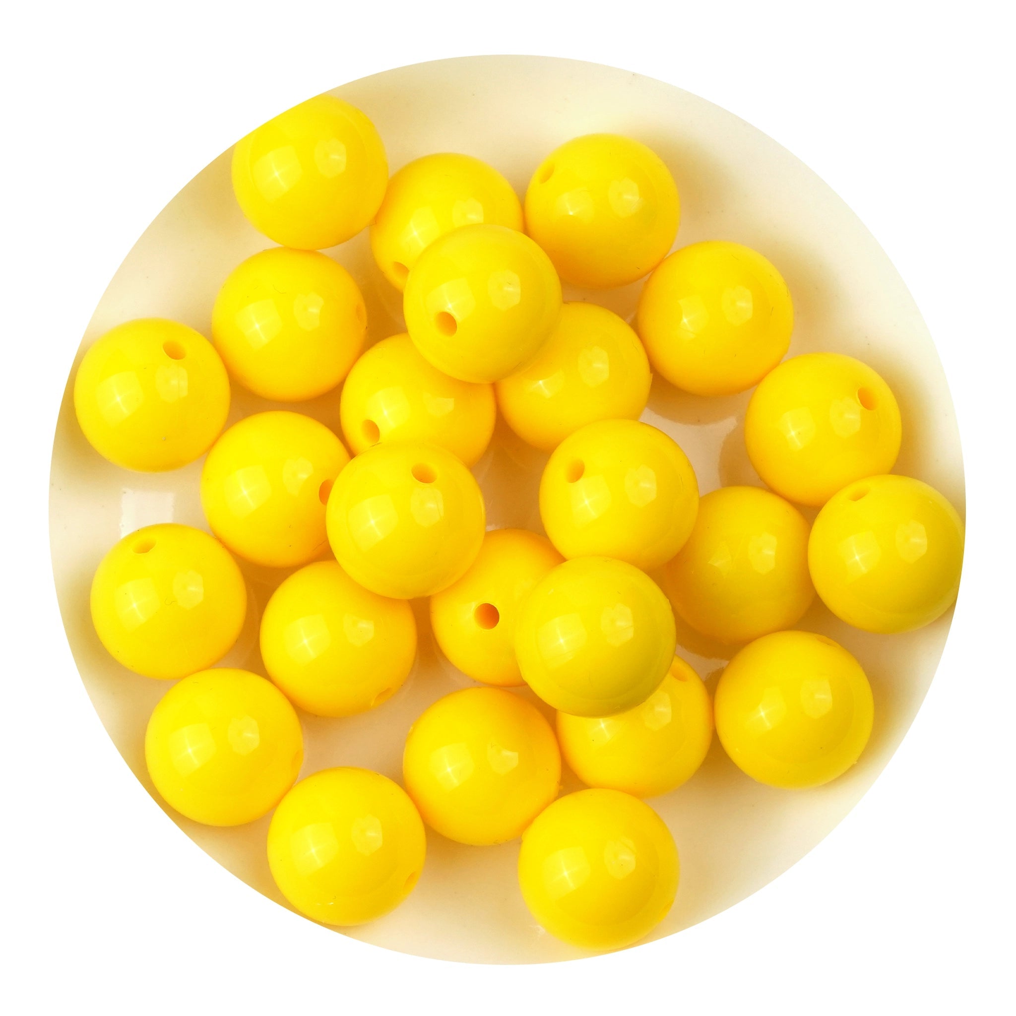 Silicone Bead Round - Liquid Yellow - DIY Craft Warehouse