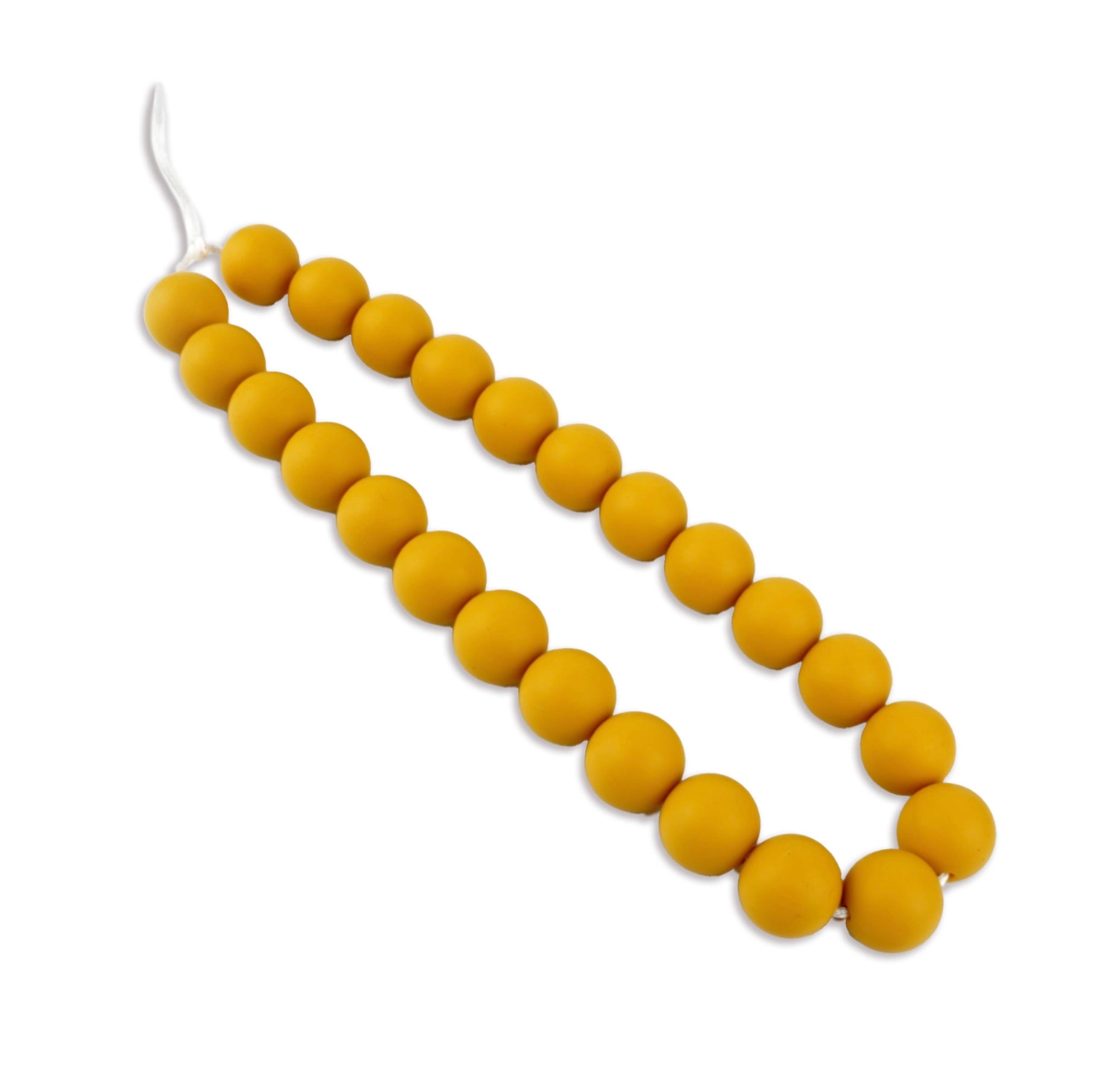 Silicone Bead Round - Mustard - DIY Craft Warehouse