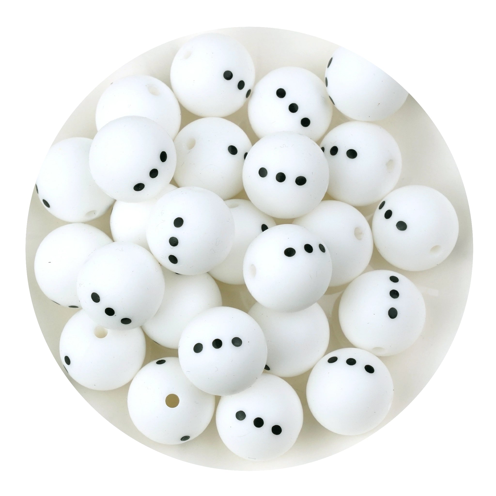 Silicone Bead Round - Snowman - DIY Craft Warehouse