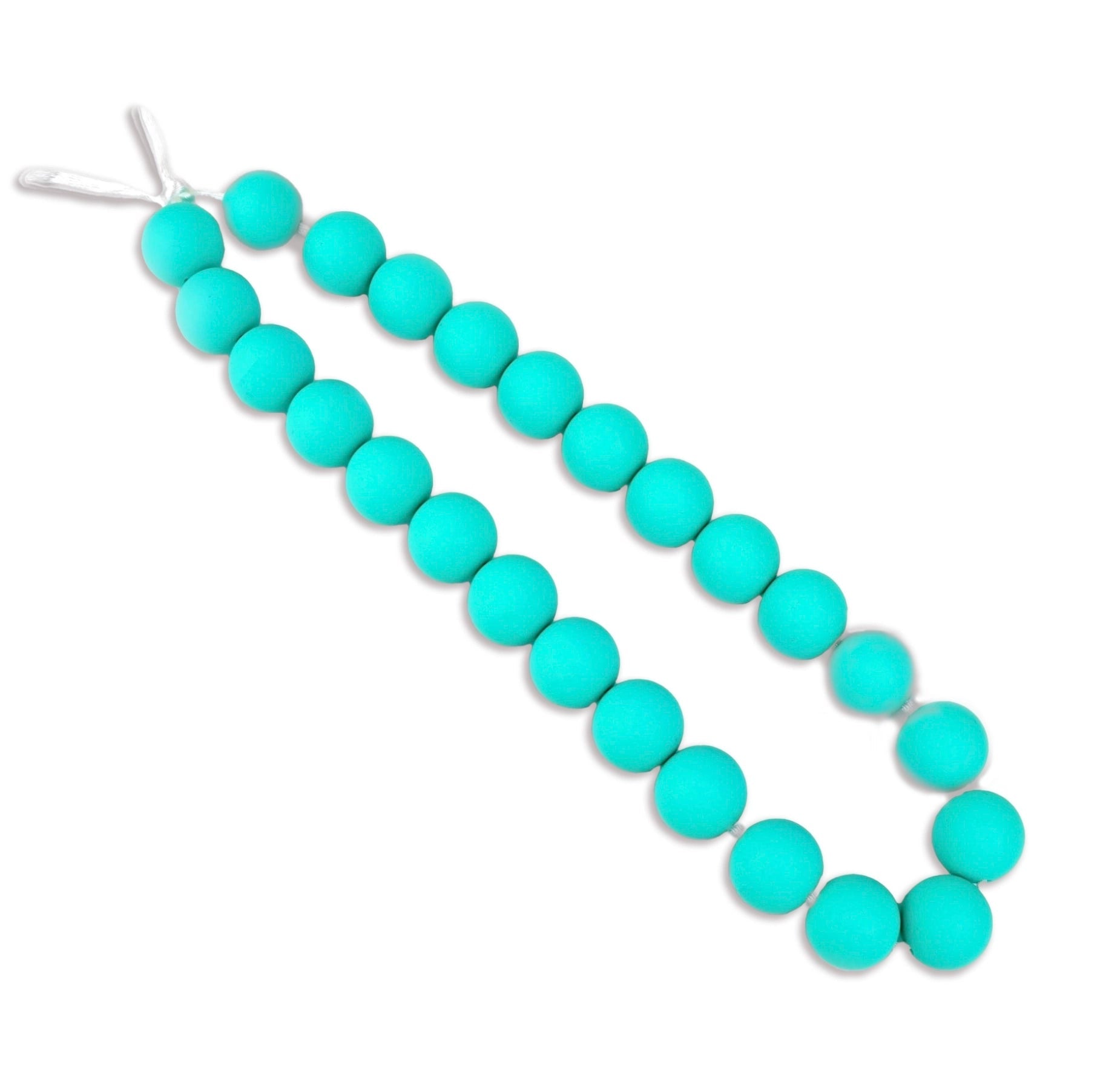 Silicone Bead Round - Turquoise - DIY Craft Warehouse