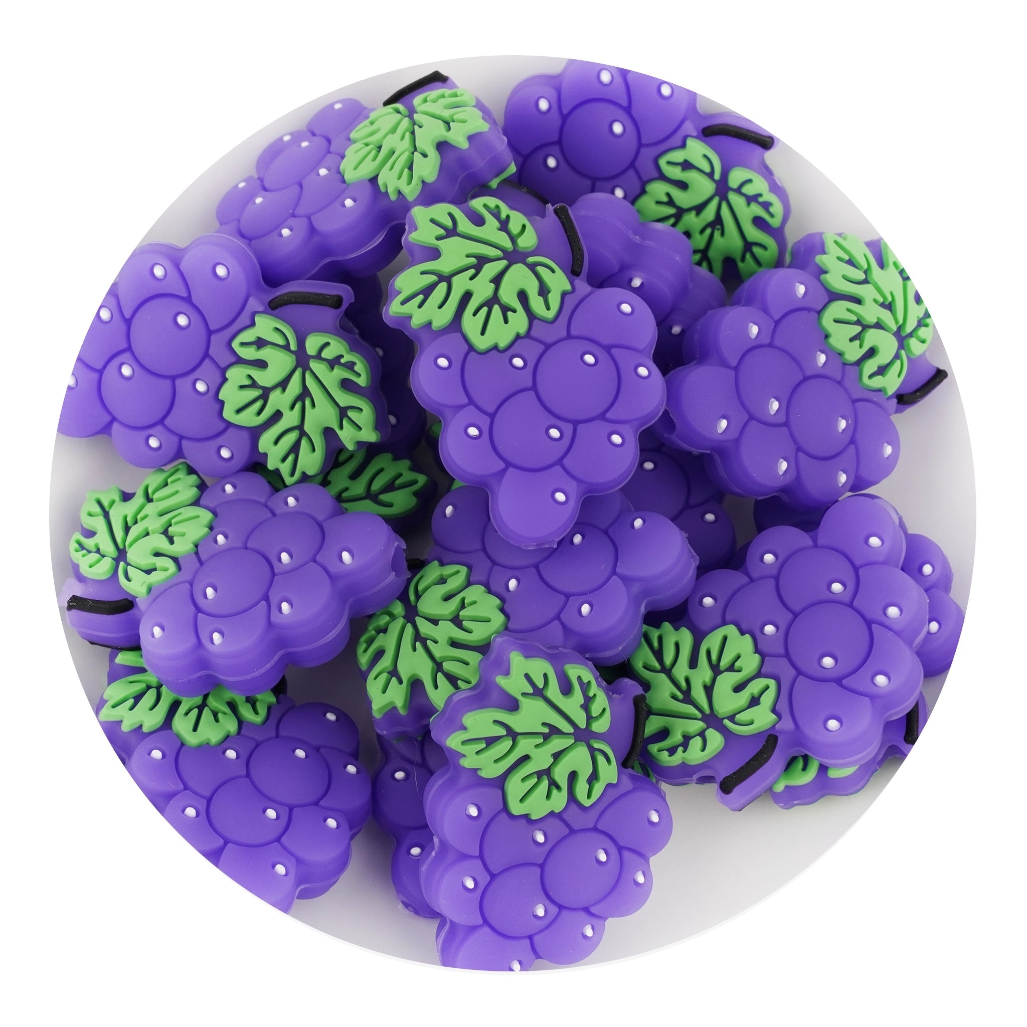 Silicone Focal Bead Grape - Purple - DIY Craft Warehouse