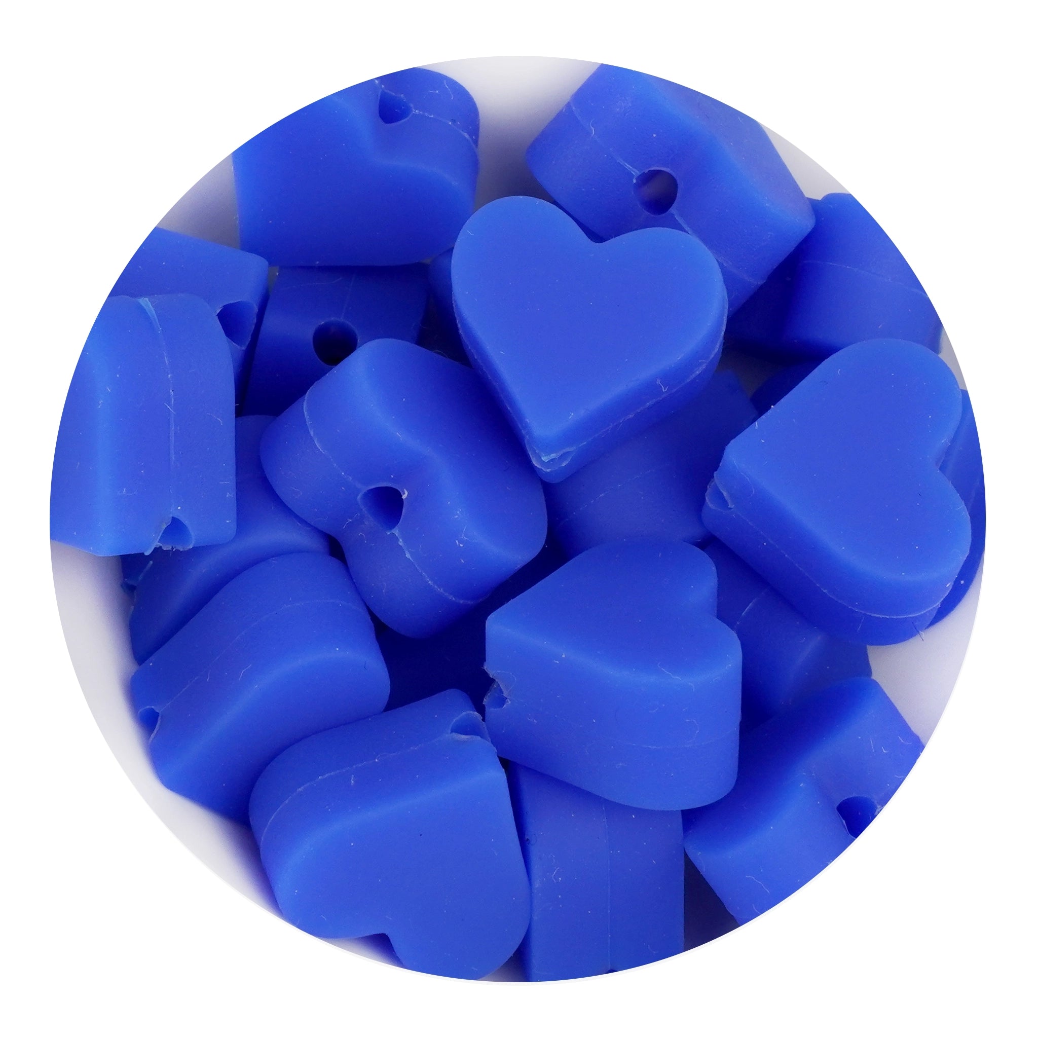 Silicone Focal Bead Heart - Navy - DIY Craft Warehouse