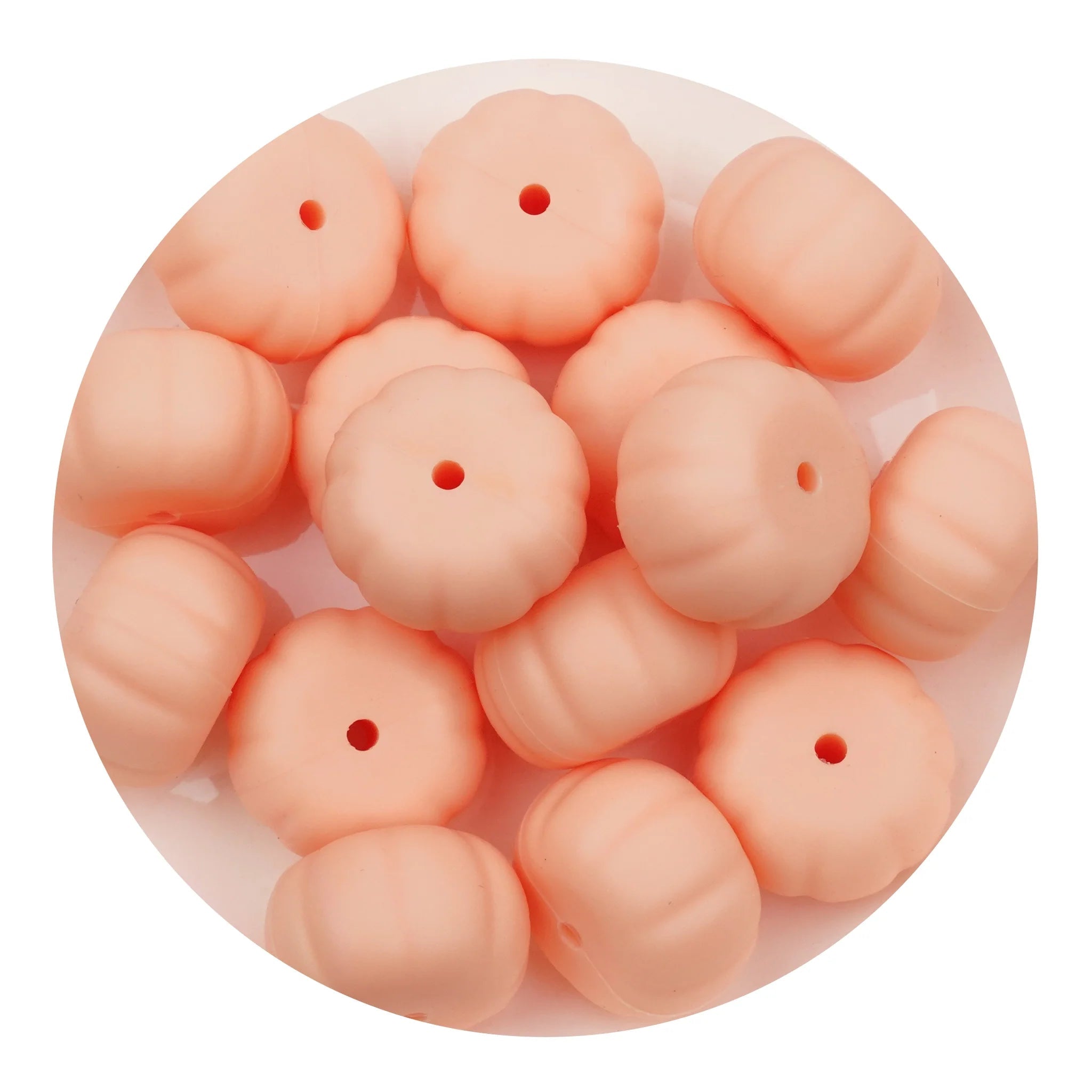 Silicone Focal Bead Pumpkin - Light Pink - DIY Craft Warehouse