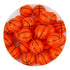 Silicone Focal Bead Round Basketball - Orange - DIY Craft Warehouse