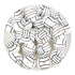 Silicone Focal Bead Round Volleyball - White - DIY Craft Warehouse