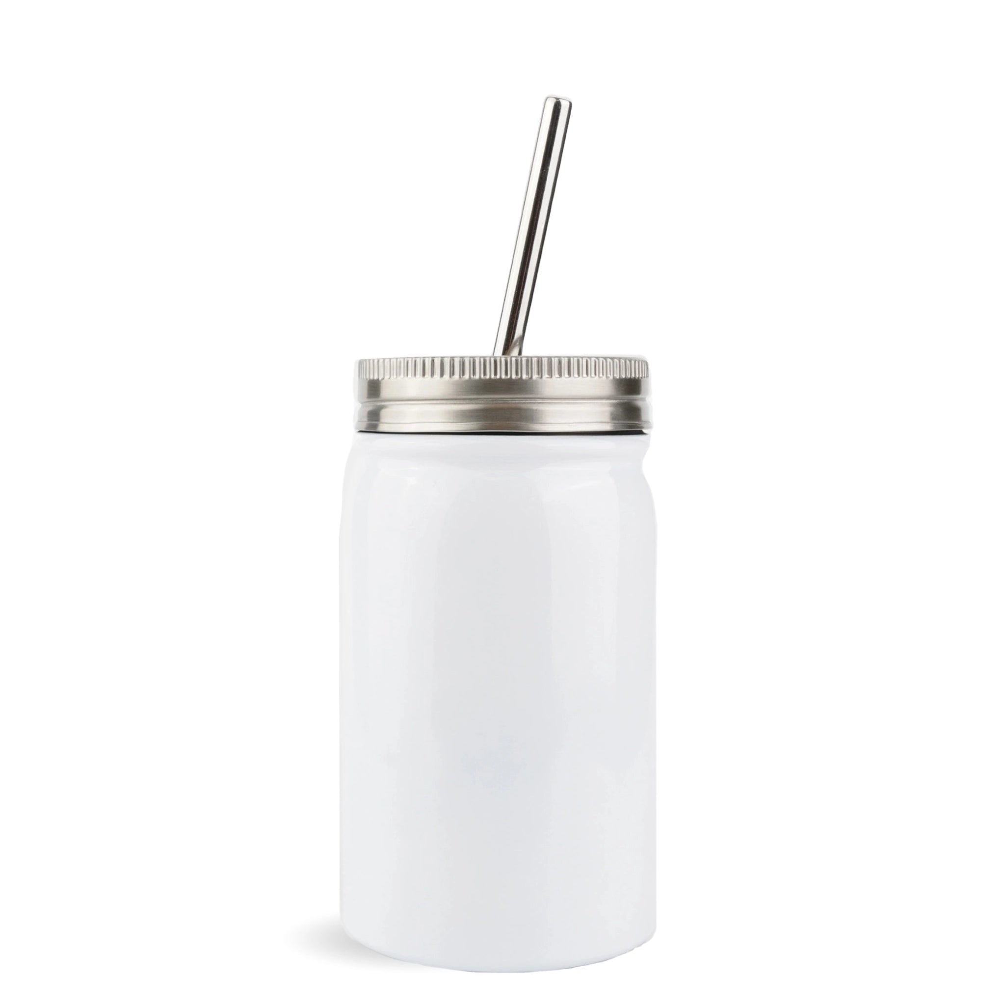 Stainless Steel Mason Jar - Glossy White - DIY Craft Warehouse