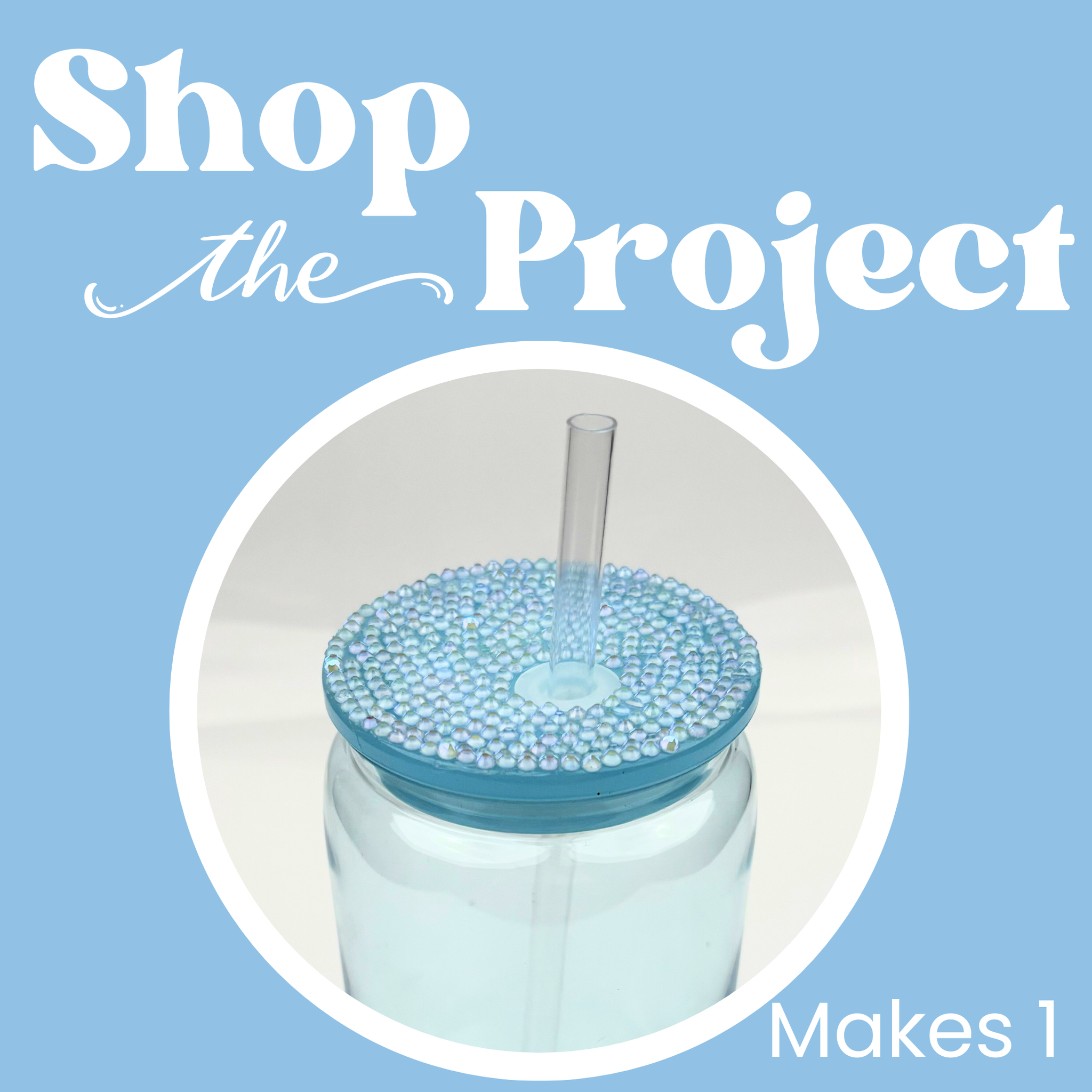 Project - Blue Rhinestone Can Lid