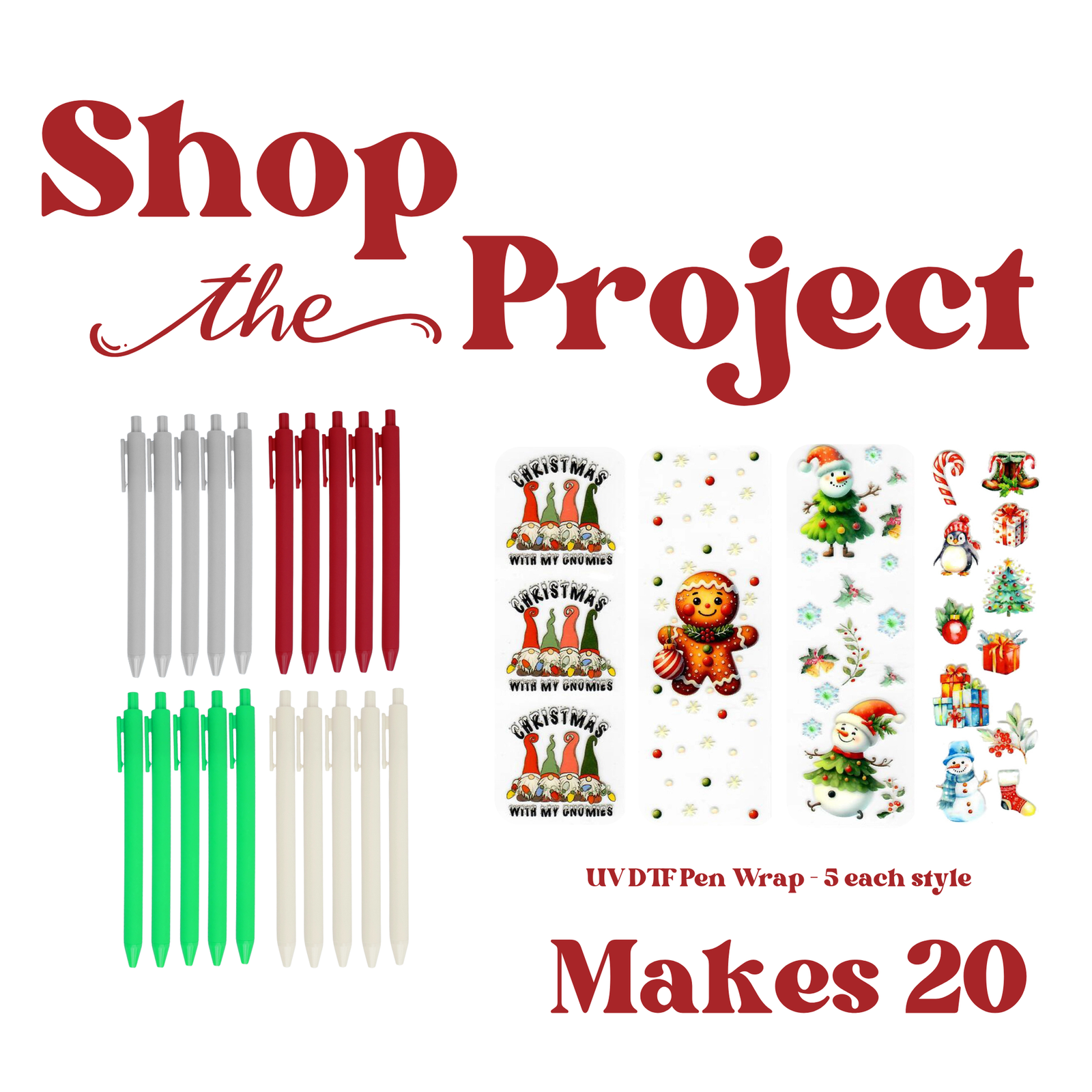 Classic Holiday Craft Pens (Makes 20)