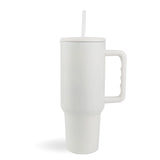 Handled Travel Mug Modern Matte - White