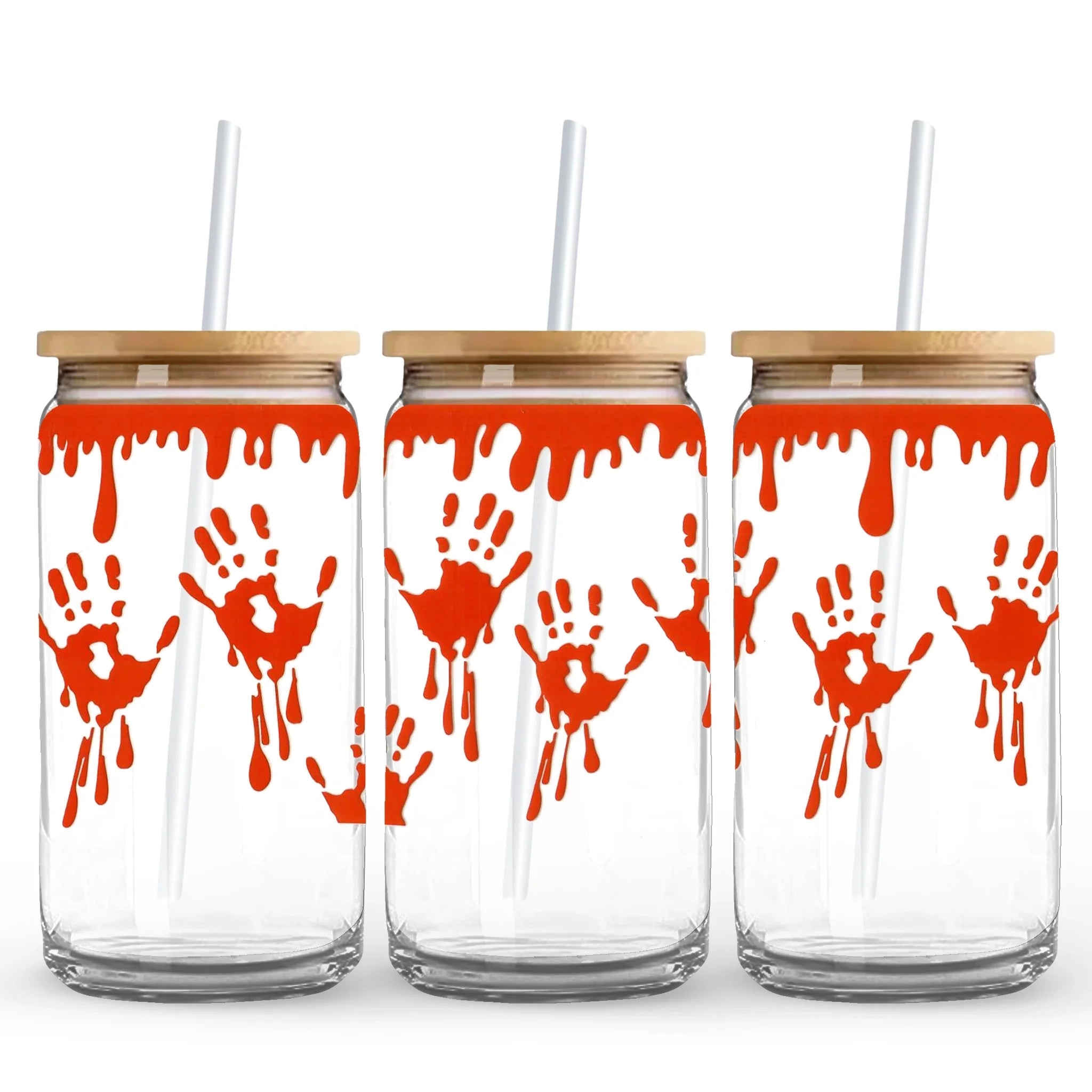 UV DTF Wrap -  Blood Drip & Hand Prints - DIY Craft Warehouse