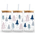 UV DTF Wrap - Blue Winter Christmas Trees - DIY Craft Warehouse