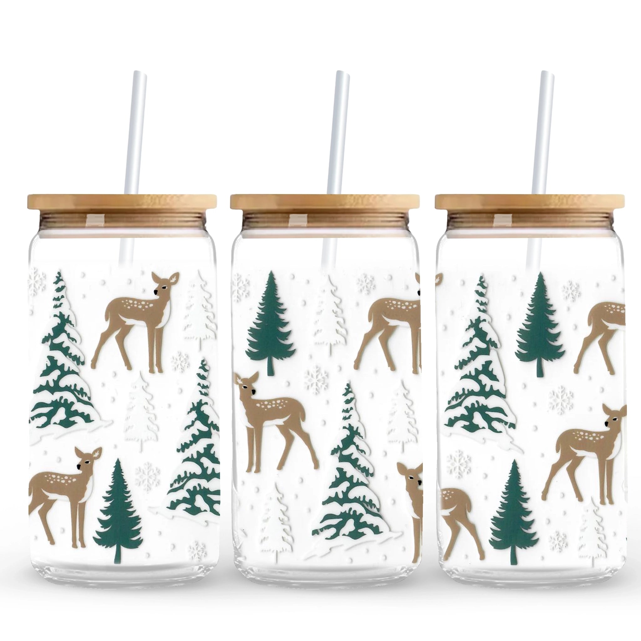 UV DTF Wrap - Christmas Trees & Deer - DIY Craft Warehouse