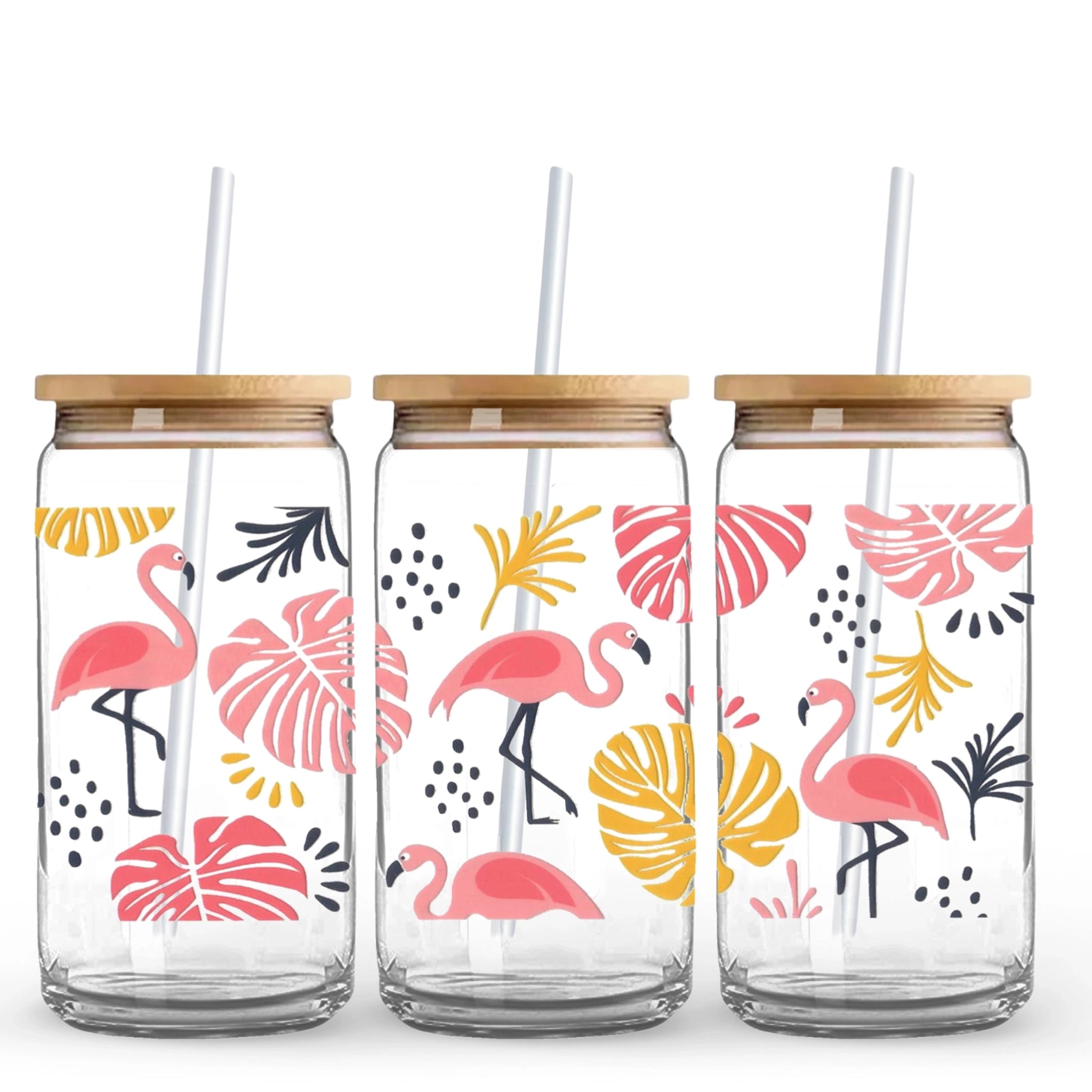 UV DTF Wrap - Flamingo Tropicana - DIY Craft Warehouse