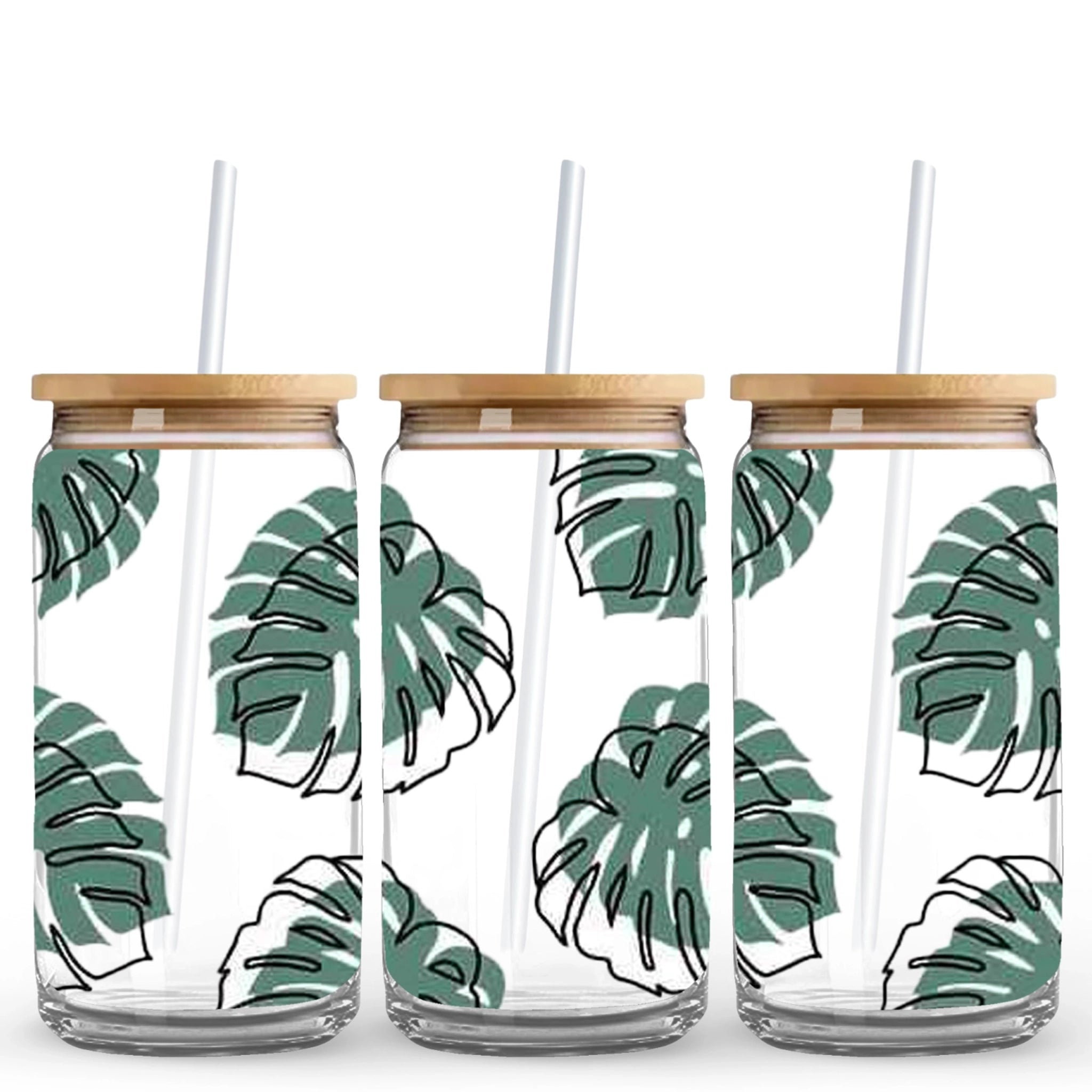 UV DTF Wrap - Green Monstera - DIY Craft Warehouse