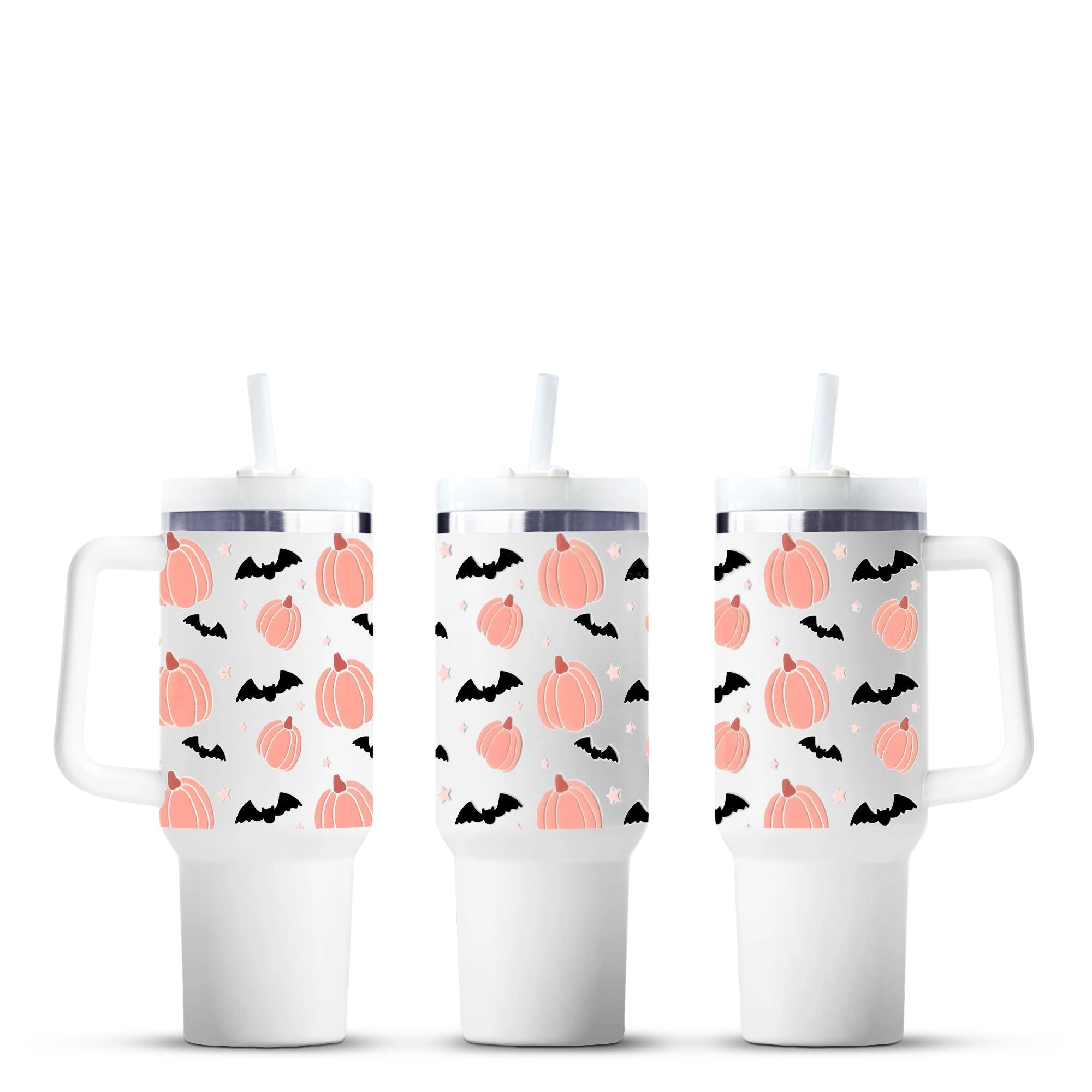 UV DTF Wrap -  Pink Bats & Pumpkins - DIY Craft Warehouse