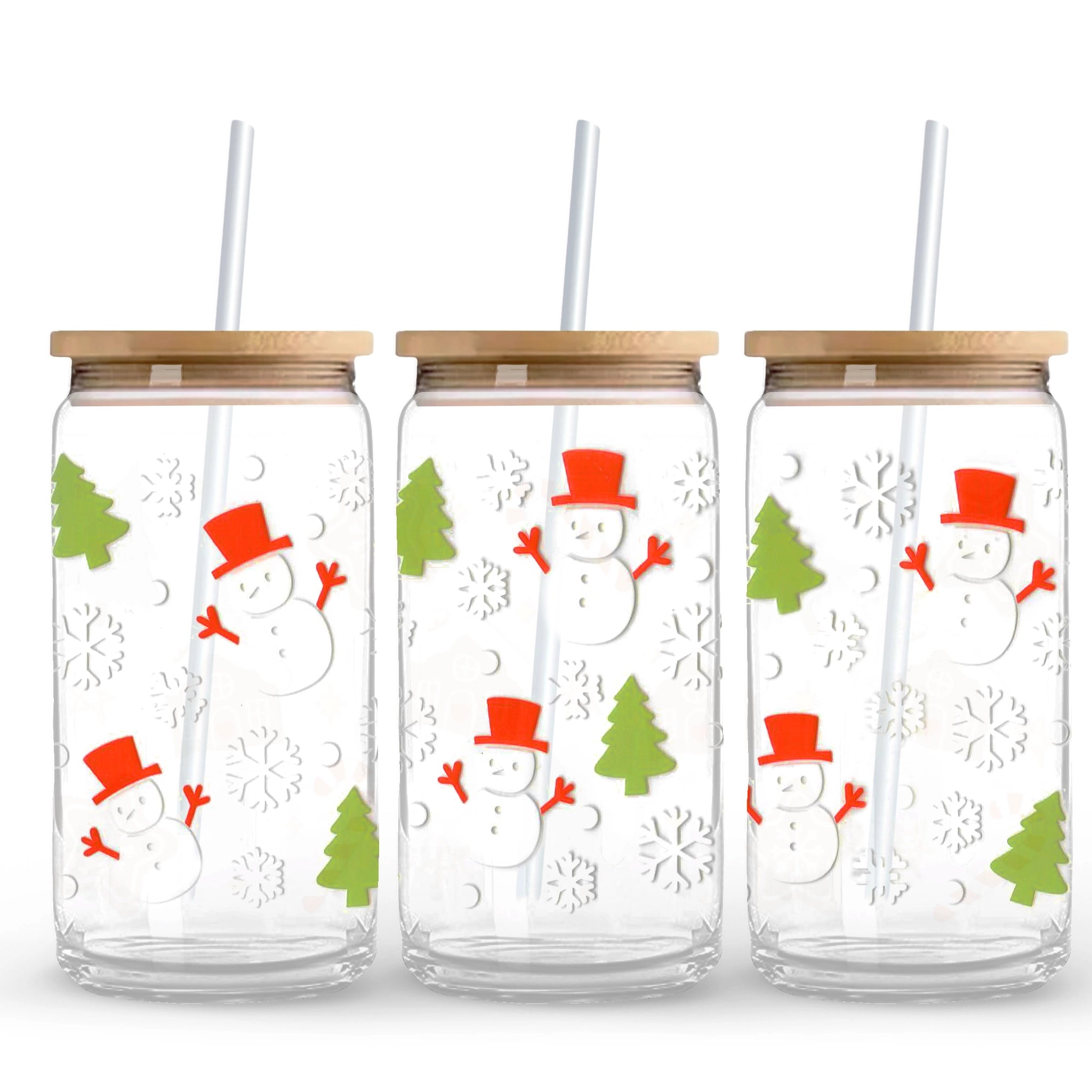 UV DTF Wrap - Snowman & Christmas Trees - DIY Craft Warehouse