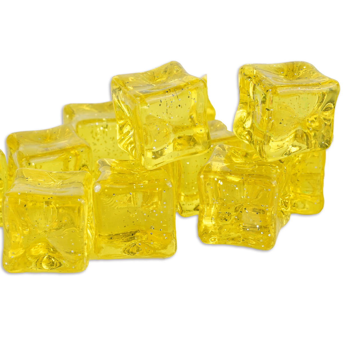 Ice Cubes with Glitter - Yellow
